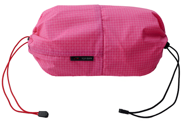 An Aeronaut 30 Travel Laundry Stuff Sack in Cerise (hot pink with white grid) 200 Halcyon.